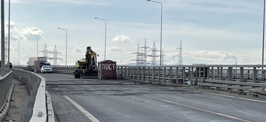 Высотная транспортная эстакада на 974-м километре трассы М5 вновь на ремонте