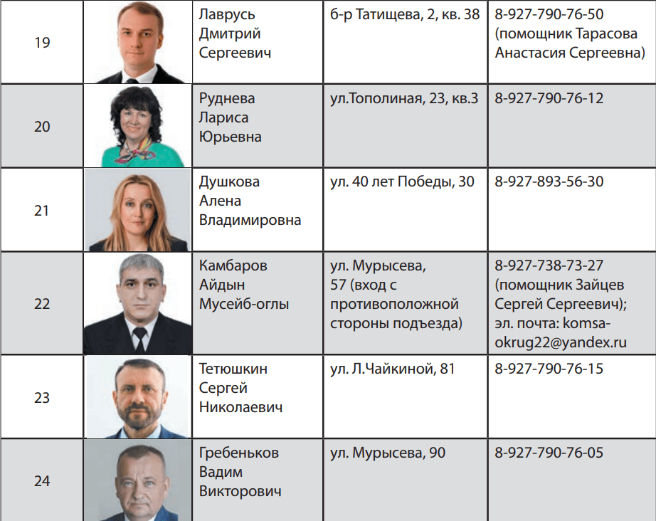 Как записаться на прием к депутату Думы г. о. Тольятти
