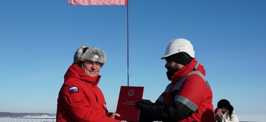 В Самарской области завершена надвижка крупнейшего моста через Волгу
