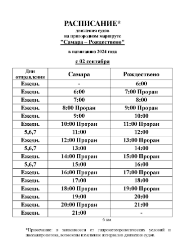 Расписание речных теплоходов в Самаре изменится со 2 сентября