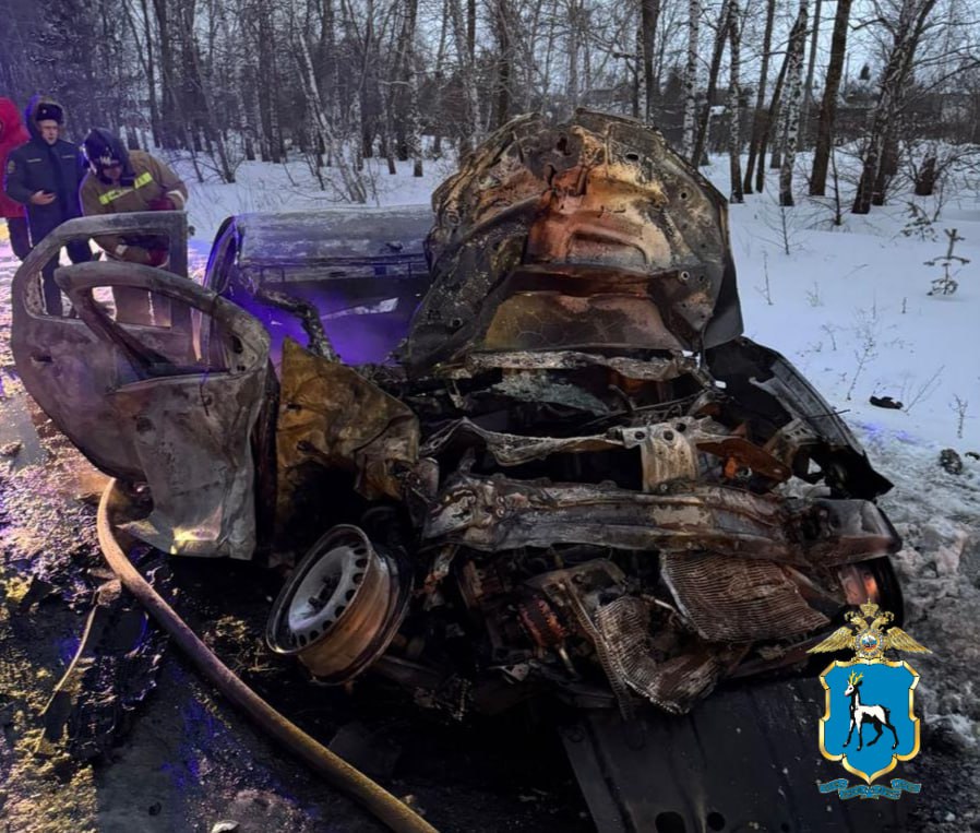 Под Тольятти в ДТП погиб водитель сгоревшего автомобиля