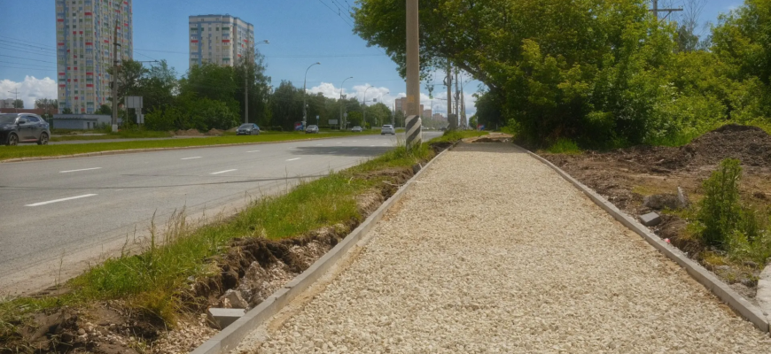 В Тольятти ведутся работы по устройству новых пешеходных дорожек